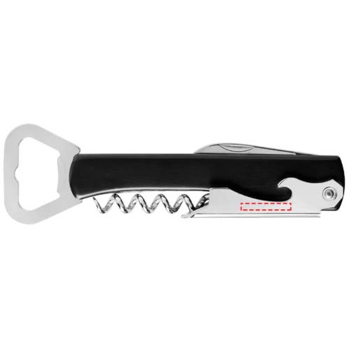 Milo sommeliersmes - ABS en RVS - met flesopener, kurkentrekker en foliesnijder - opener