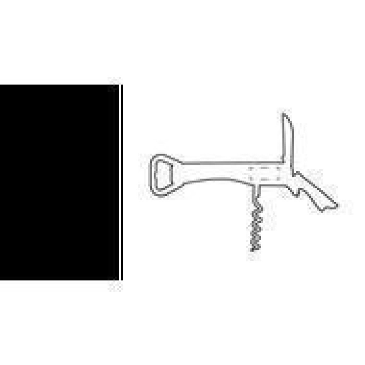 Butler Bamboo kelnersmes - op voorzijde handgreep, brede gedeelte