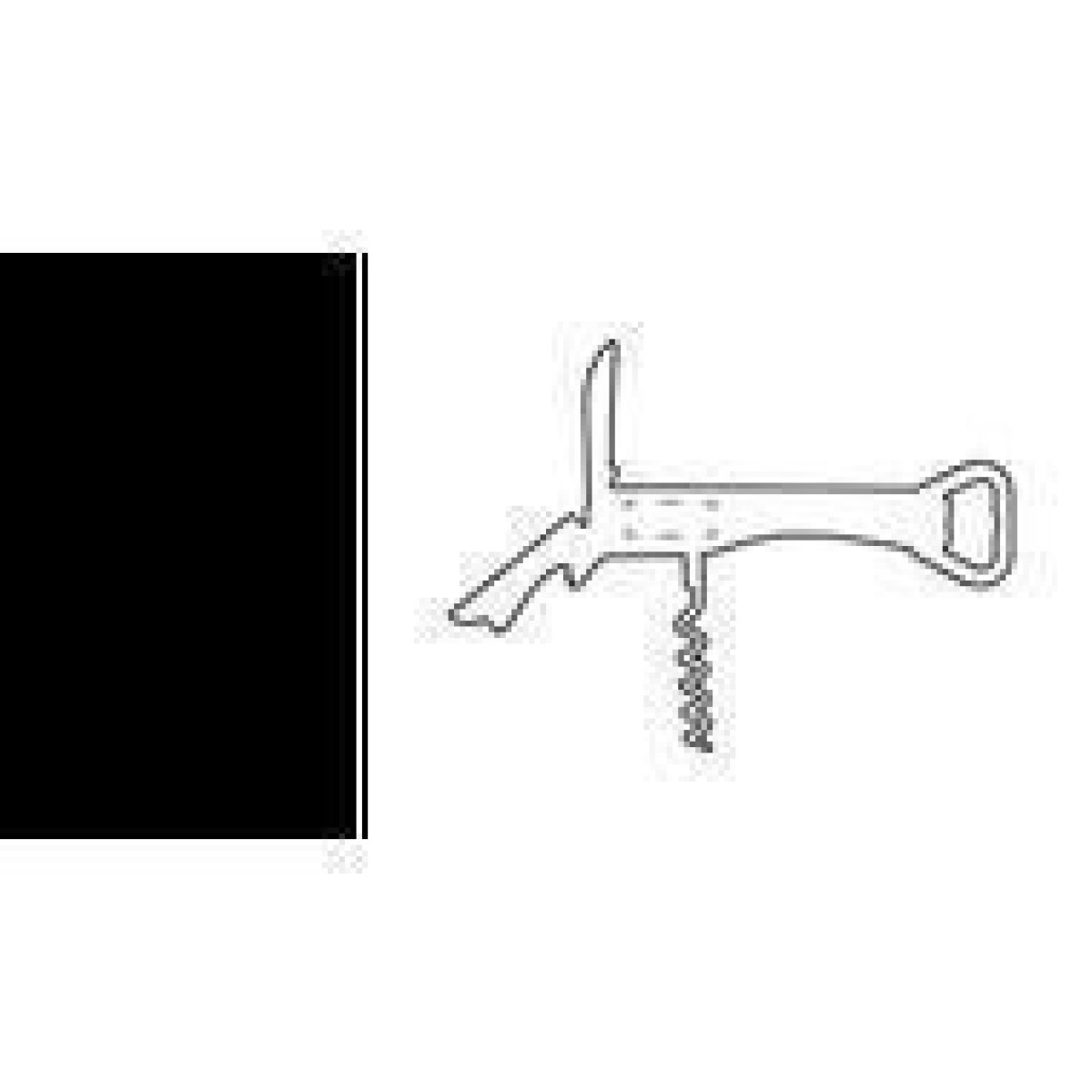 Butler Bamboo kelnersmes - op achterzijde handgreep, brede gedeelte