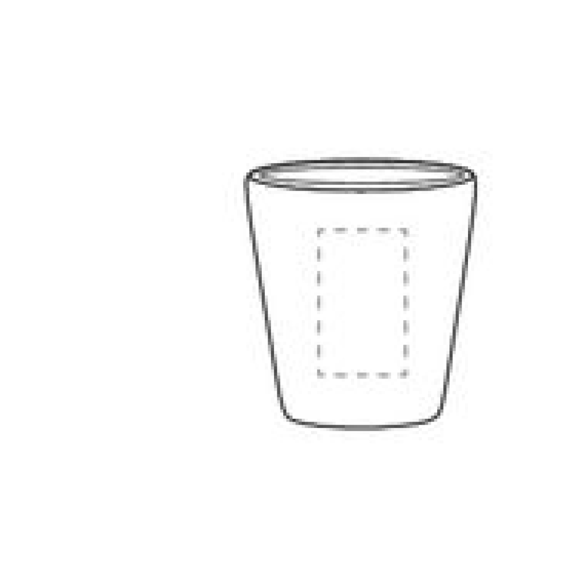 Palermo mok 210ml - keramiek - zonder oor - op achterzijde