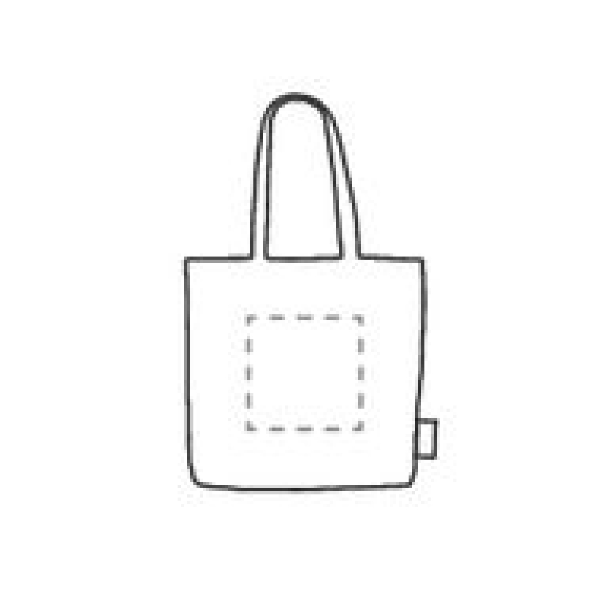 Wolkat Rabat shopper - recycled textiel en rPET - 18 L - 42 x 42 cm - lange hengsels - op voorzijde