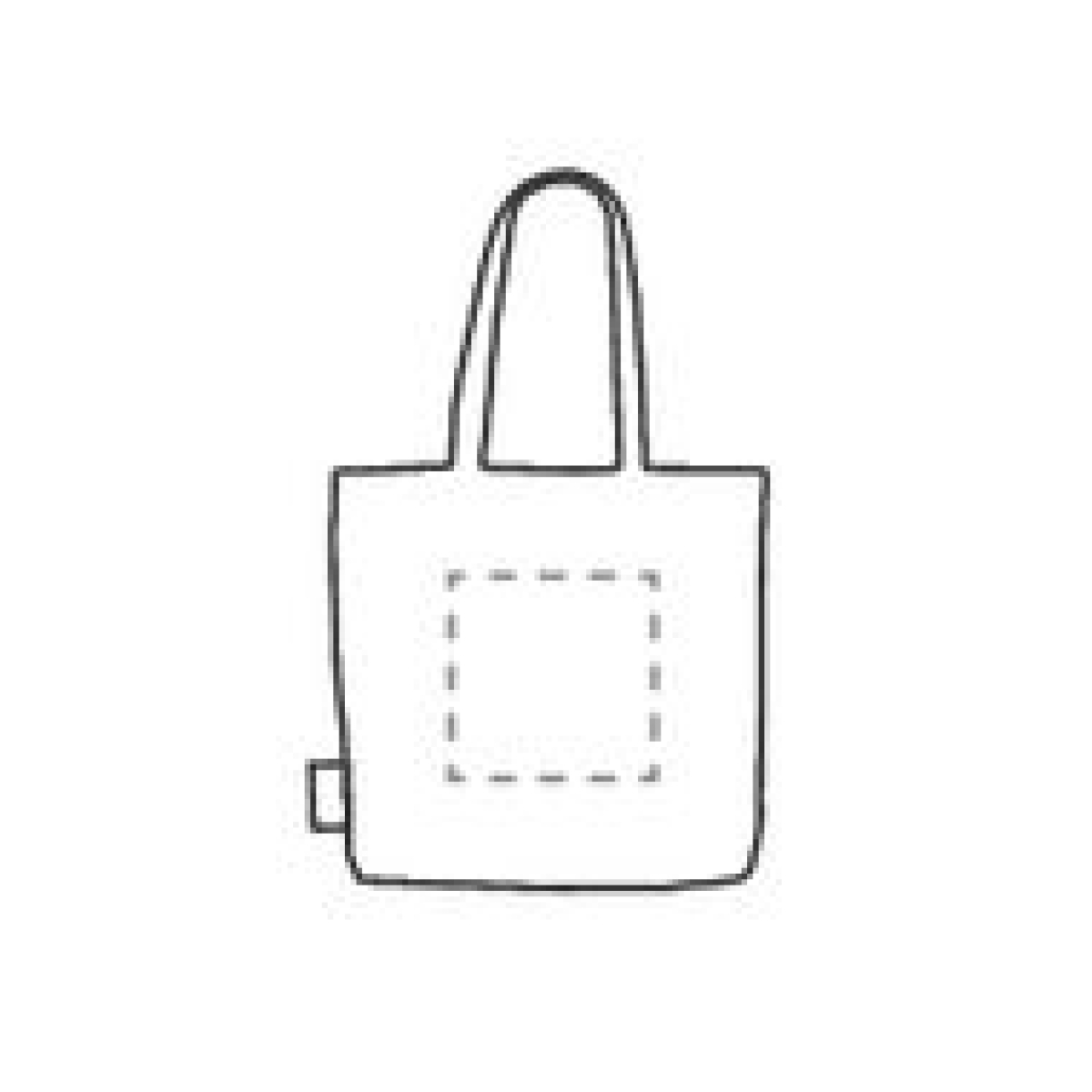 Wolkat Rabat shopper - recycled textiel en rPET - 18 L - 42 x 42 cm - lange hengsels - op achterzijde