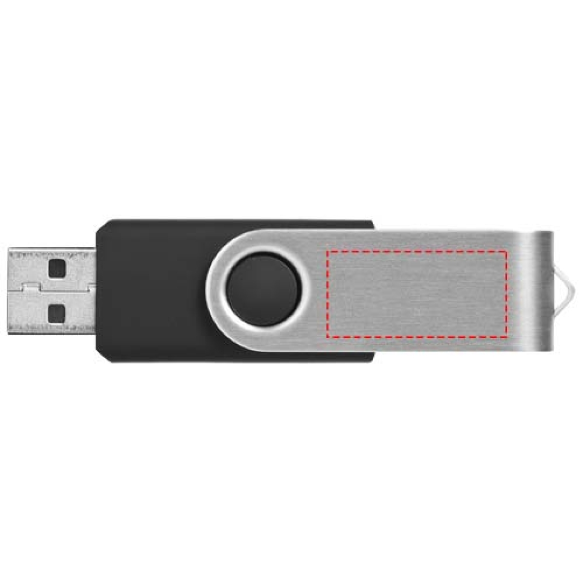 Rotate USB 2.0 stick - kunststof en aluminium - 16GB - geschenkverpakking - achterzijde
