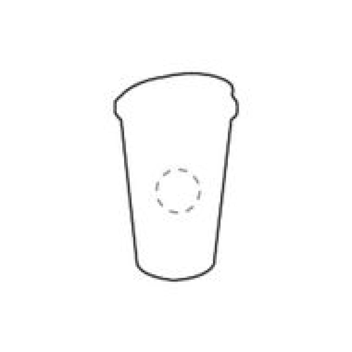 Hazel koffiebeker 300 ml - kunststof - deksel met drinkopening - op 1 zijde