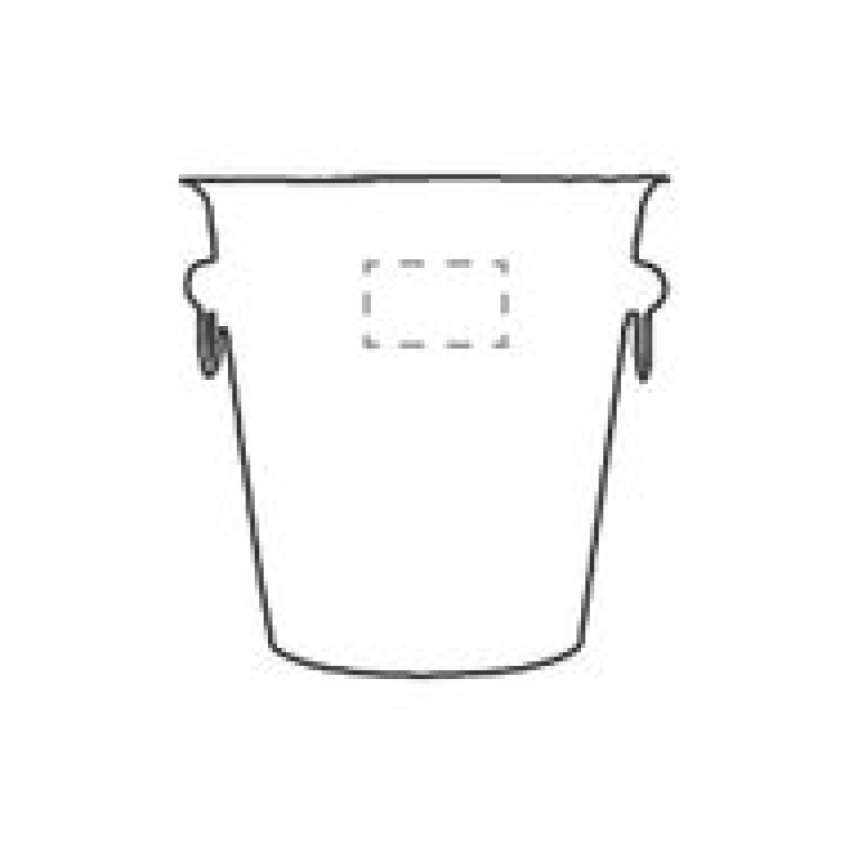 Trojes Champagne Bucket champagnekoeler - op voorzijde bovenaan