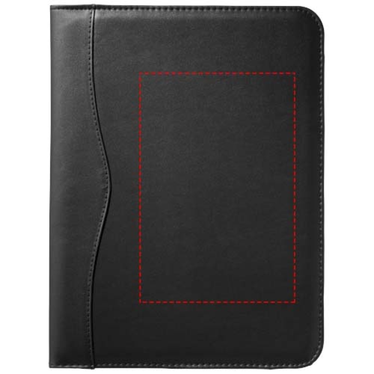 Ebony A4 portefeuille - voorzijde