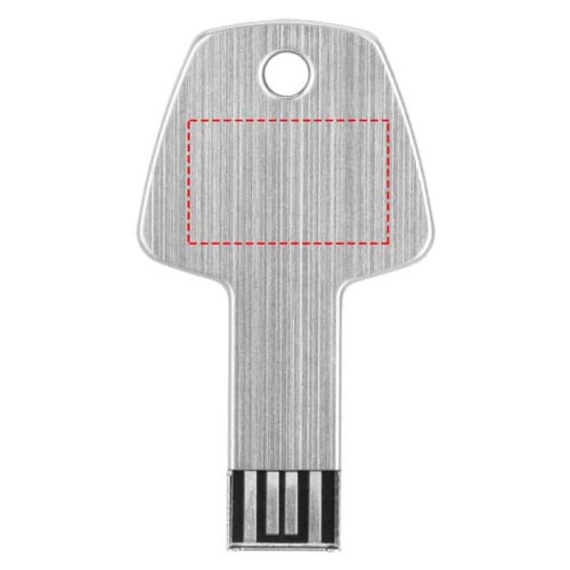 Key USB stick - aluminium - 1-32GB - sleutelhangeroptie - metallic afwerking - voorzijde