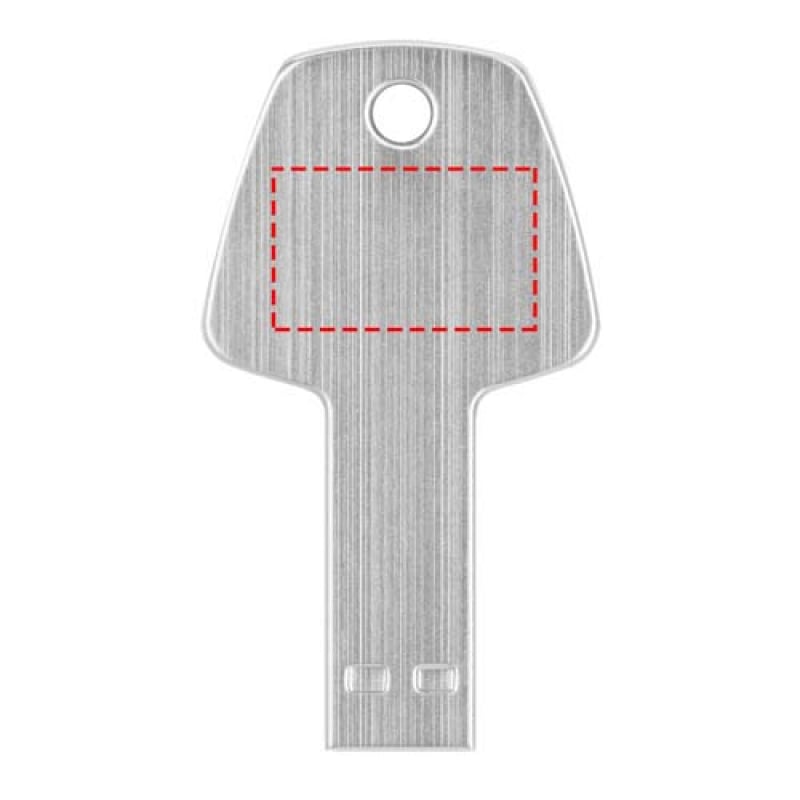 Key USB stick - aluminium - 1-32GB - sleutelhangeroptie - metallic afwerking - achterzijde
