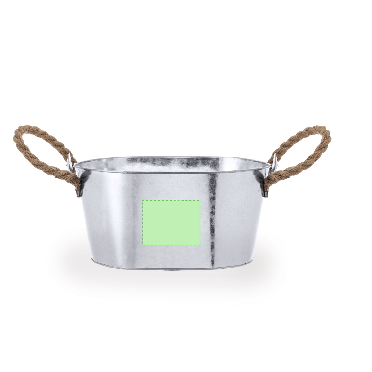 Emmer Yuzux - metaal - 6 liter - met touwhandvatten - Area 1