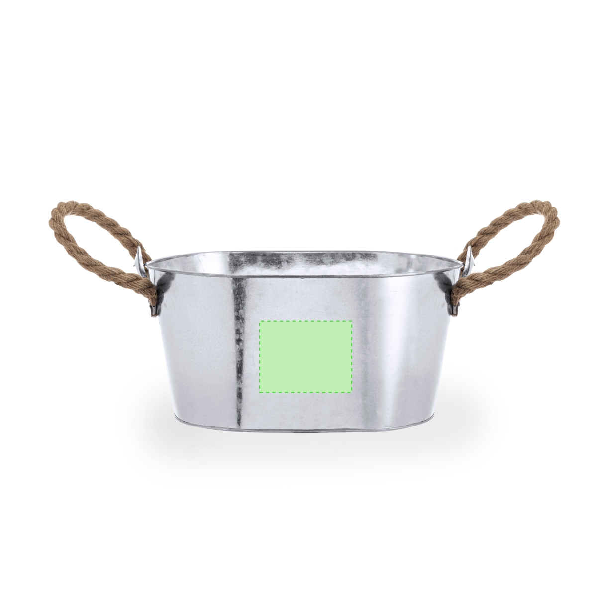 Emmer Yuzux - metaal - 6 liter - met touwhandvatten - Area 2