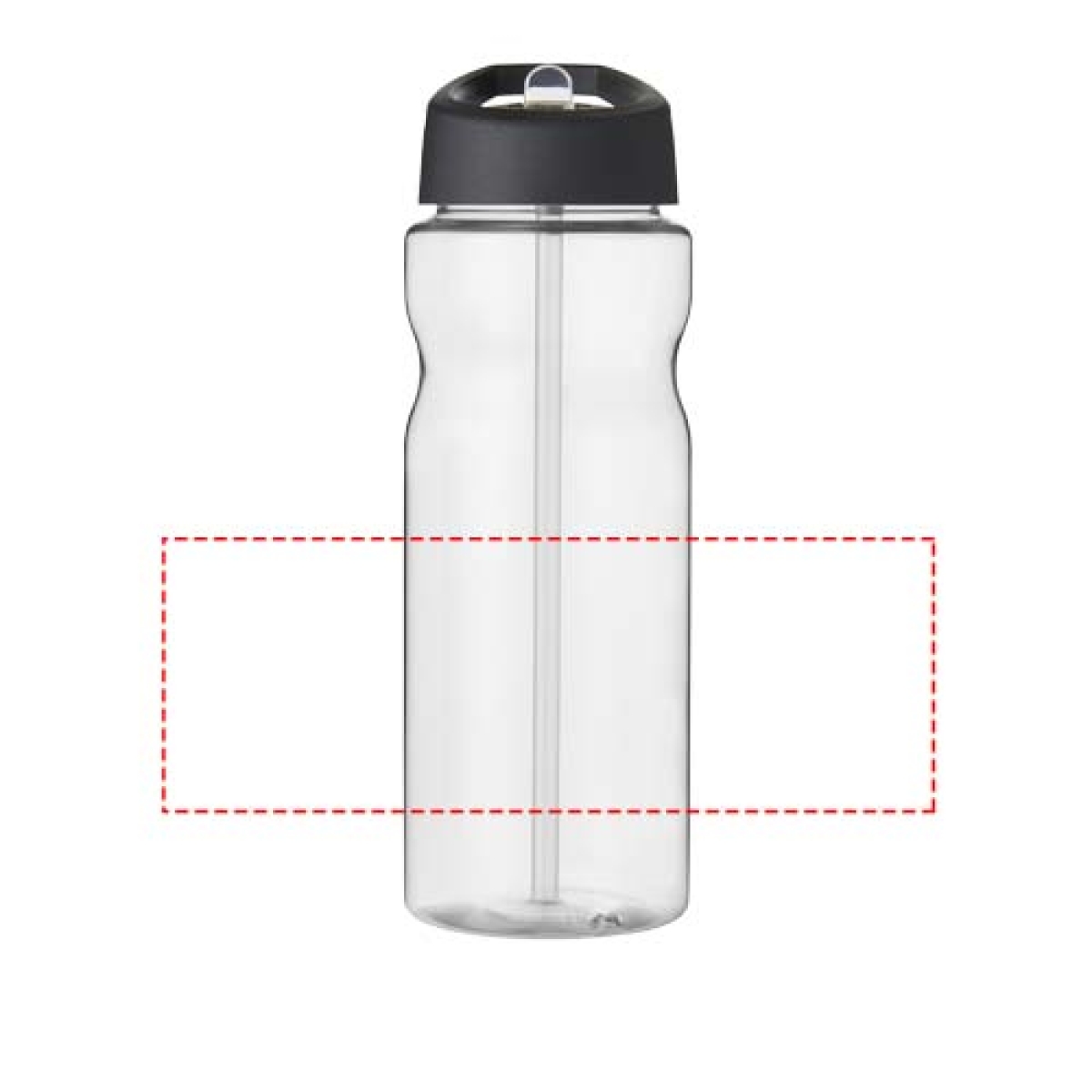 H2O Base® waterfles 650ml - rPET - fliptuitdop - rondom H2O Base® waterfles 650ml - rPET - fliptuitdop - rondom