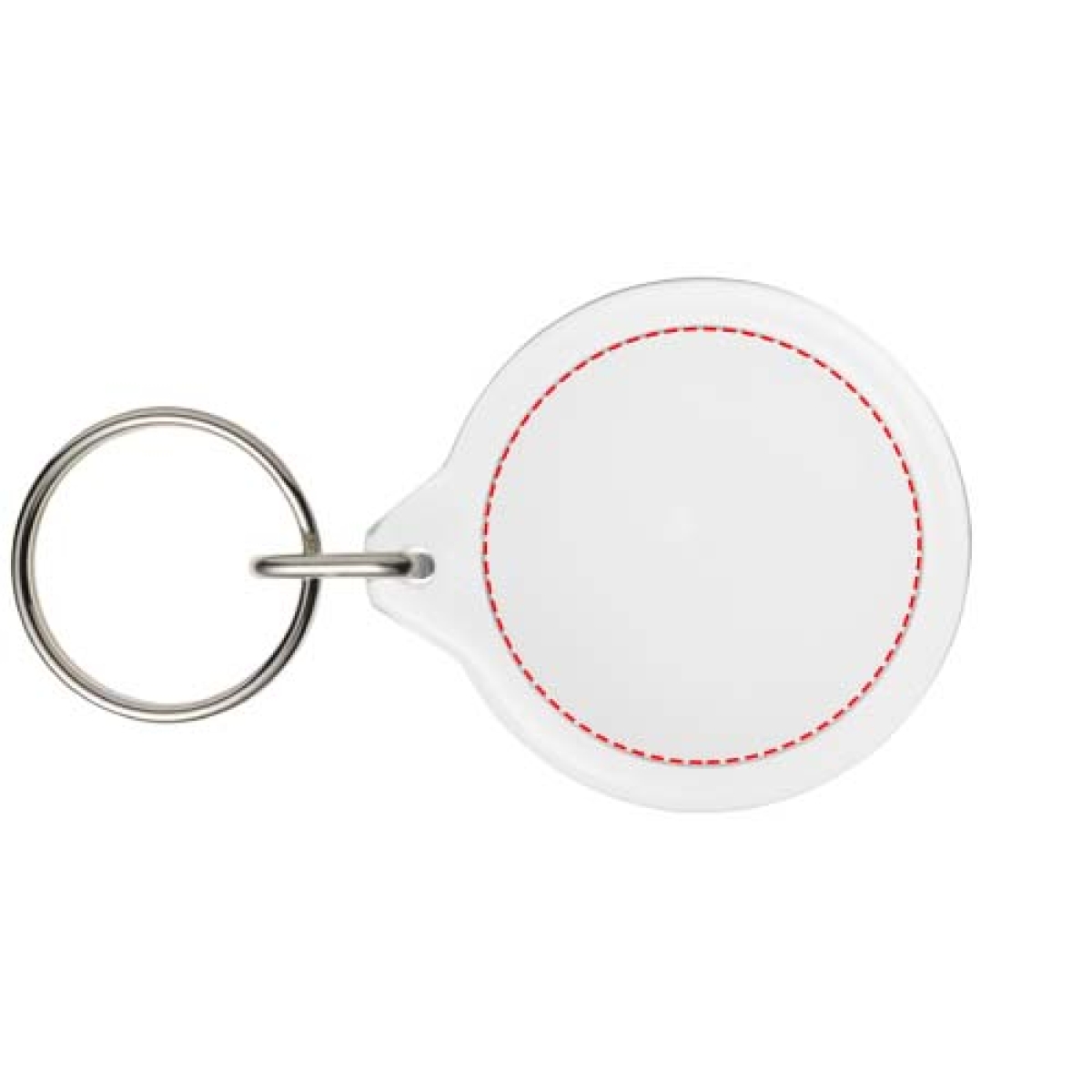 Orb I7 ronde sleutelhanger - kunststof - Ø 4 cm - inzetstuk of foto - beide zijden