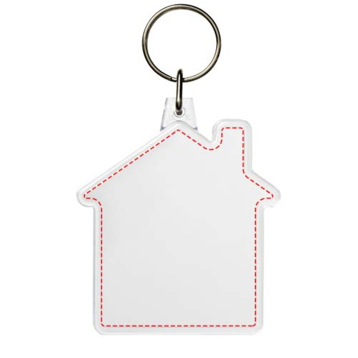 Huis sleutelhanger - kunststof - 7 cm - beide zijden