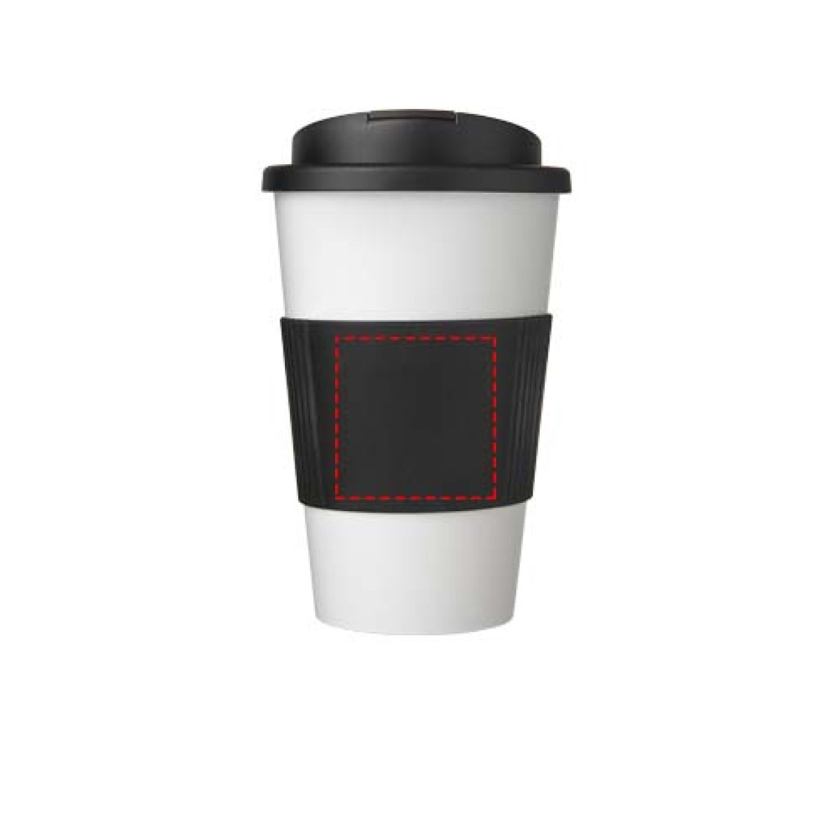 Americano® beker 350 ml - PP - dubbelwandig - geïsoleerd - draaideksel - handvat - voorzijde