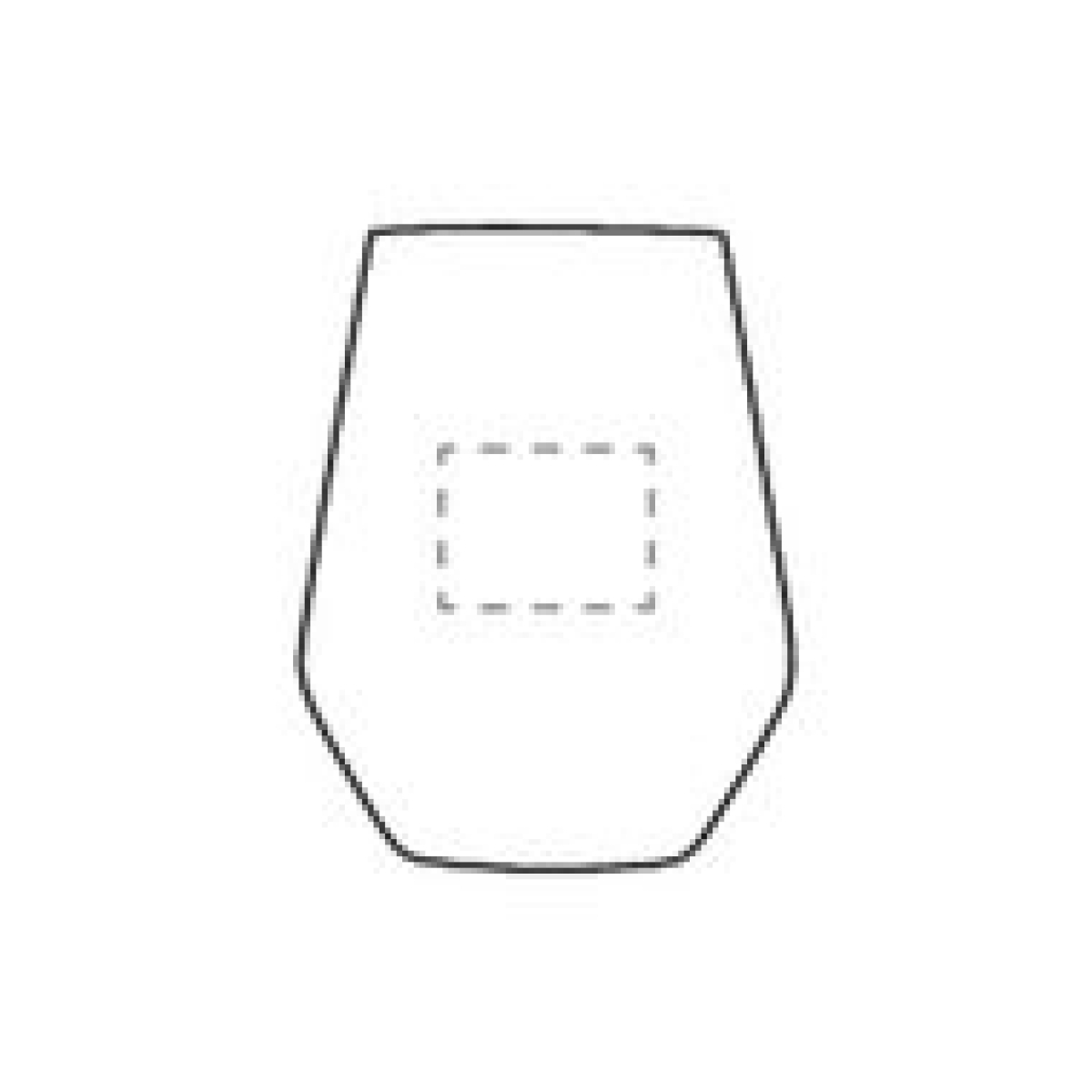 Loire drinkglas 400ml - stevige bodem - op voorzijde