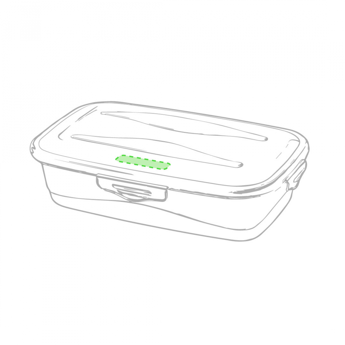 Zenex lunchbox 1L - PP - veiligheidssluitingen - Aan de zijde van het deksel