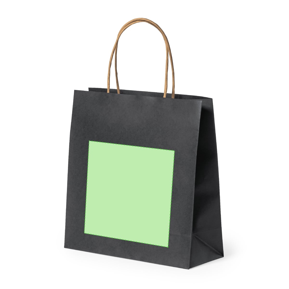 Fortis papieren tas 100 g/m² - A5+ - zwart - gedraaid koord - Gecentreerd zijde A