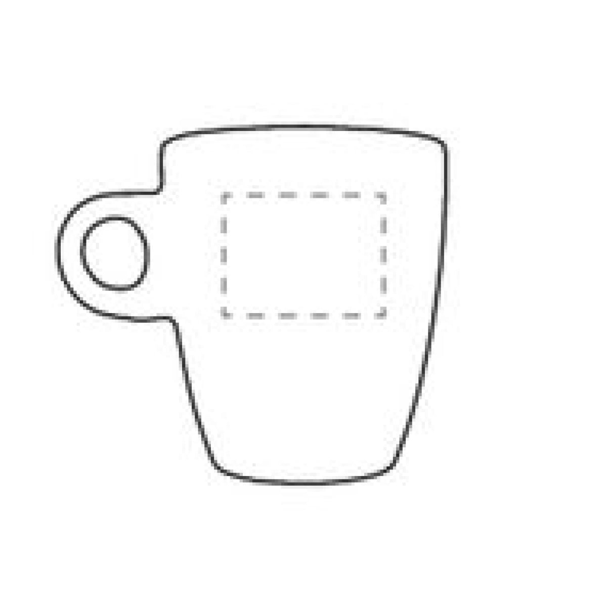 CoffeeCup mok 200ml - keramiek - gekleurd - op achterzijde