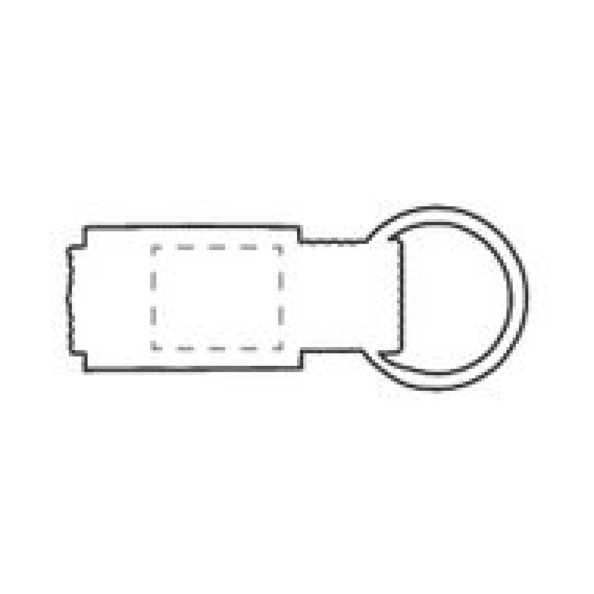 Eloy sleutelhanger - metaal - 6.2 cm - matte afwerking - nylon bandje - op achterzijde