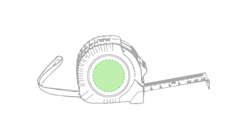 Grade rolmaat - 3 m - kunststof - vergrendelingsmachine - riemclip - Op het ronde gedeelte Grade rolmaat - 3 m - kunststof - vergrendelingsmachine - riemclip - Op het ronde gedeelte