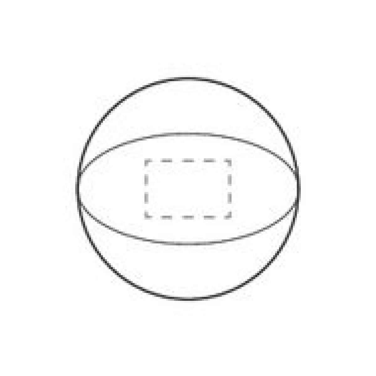 Beachball - Ø 30 cm - kunststof - opblaasbaar - op 1 wit segment