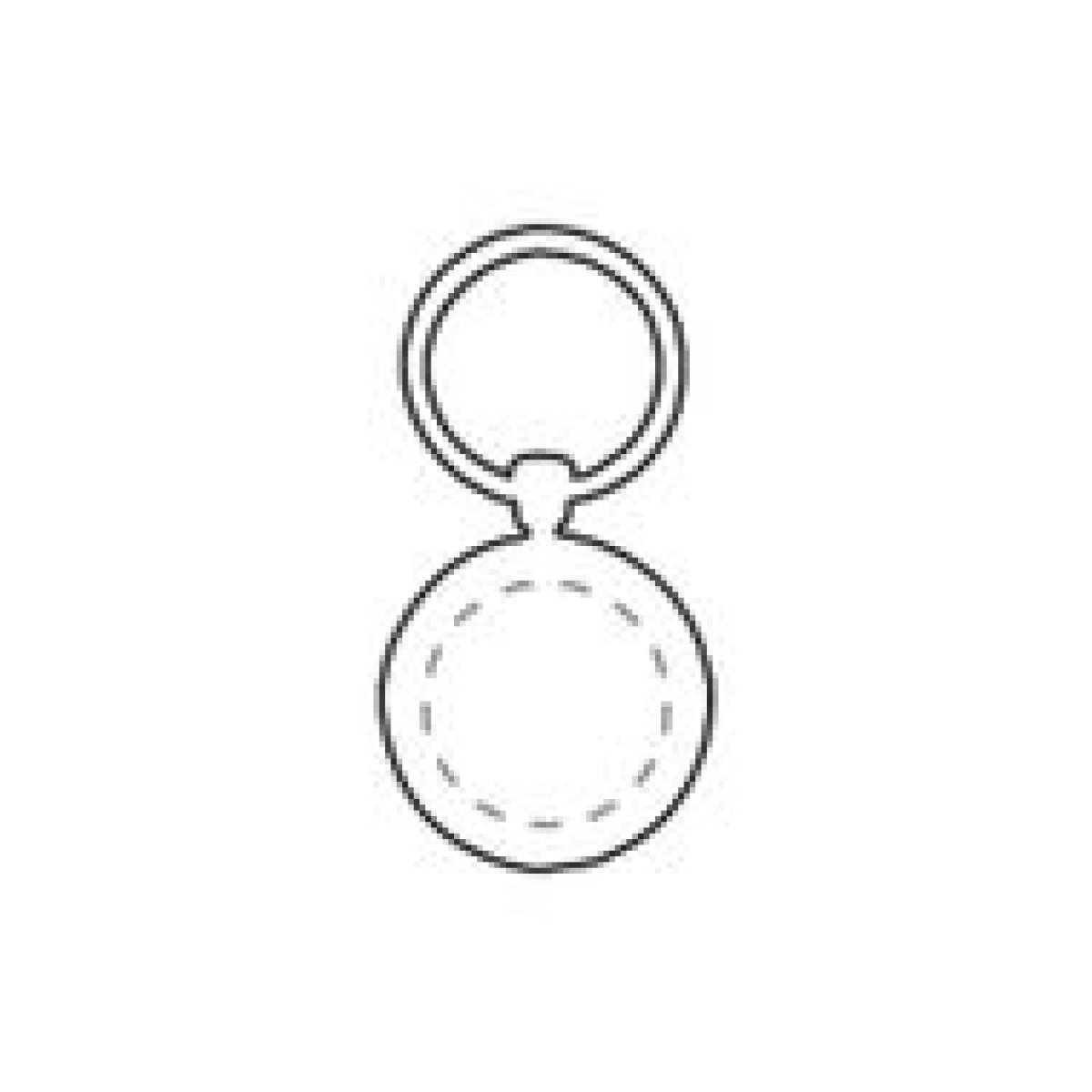 Woodkey ronde sleutelhanger - beukenhout - 3.9 cm ⌀ - op 2e zijde