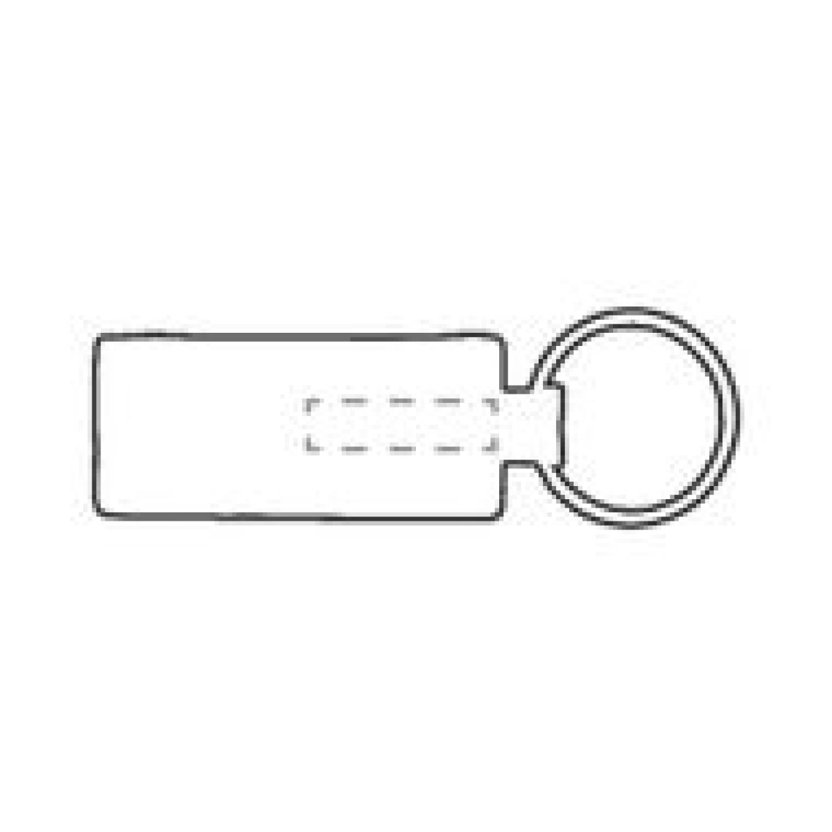 Sleutelhanger - leer - metalen ring - op achterzijde Sleutelhanger - leer - metalen ring - op achterzijde