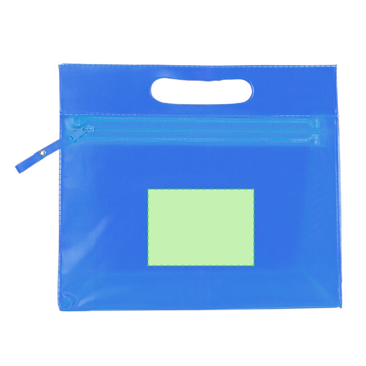 Fergi toilettas - PVC - handvat - transparant - Op de tas zijde B