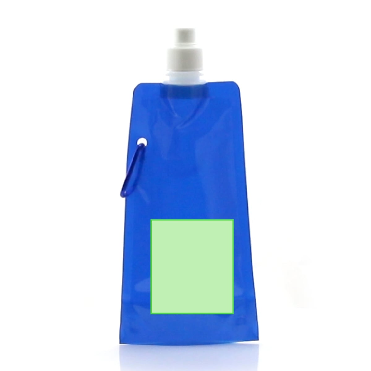 Boxter opvouwbare waterfles 400 ml - rPET - draaidop met karabijnhaak - Aan de zijkant van het portemonaie