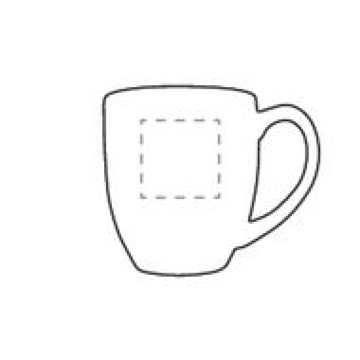 BigDrink mok 450ml - keramiek - gekleurde binnenkant - op voorzijde