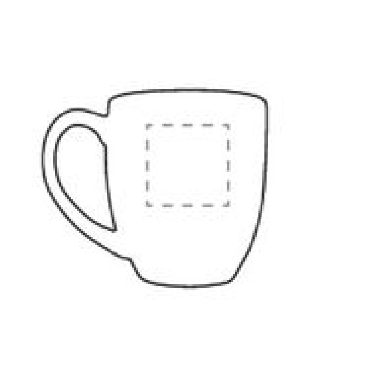 BigDrink mok 450ml - keramiek - gekleurde binnenkant - op achterzijde