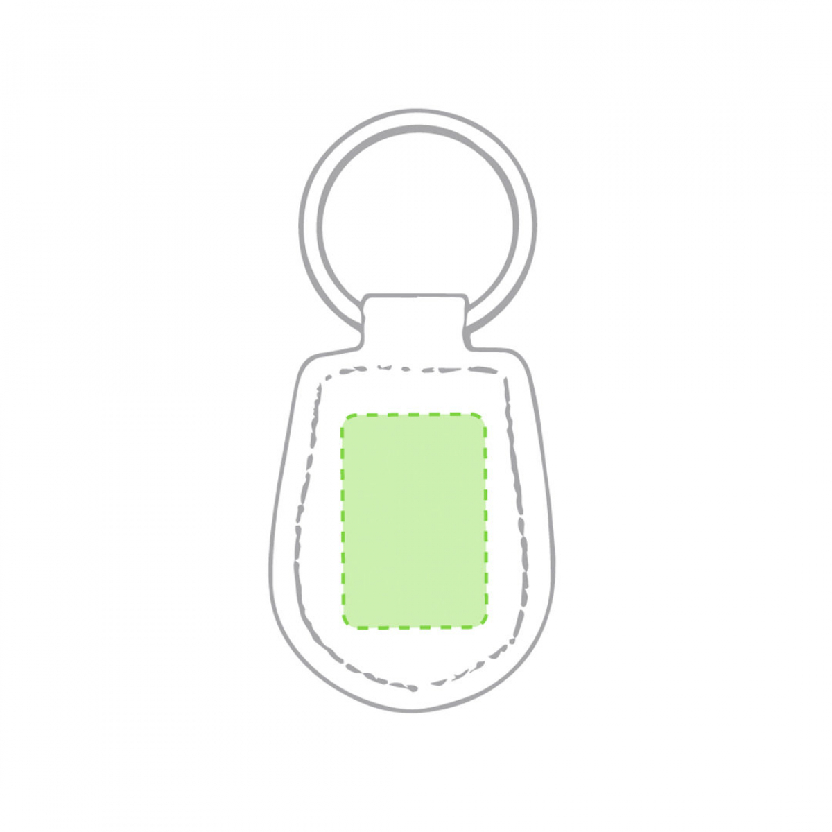 Pelcu sleutelhanger - PU - 5.5 cm - Op het leer