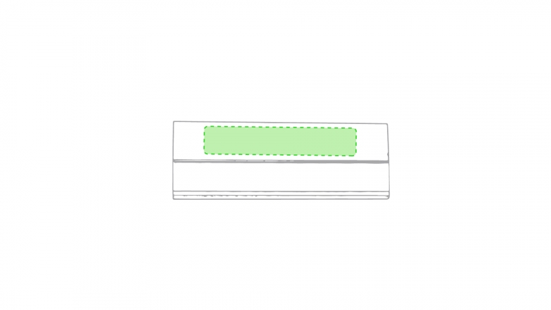 Naambadge - 2.5 x 7 cm - aluminium - veiligheids haakclip - Boven de naam