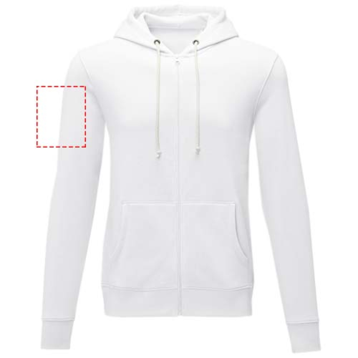 Theron heren hoodie met ritssluiting - rechter bicep