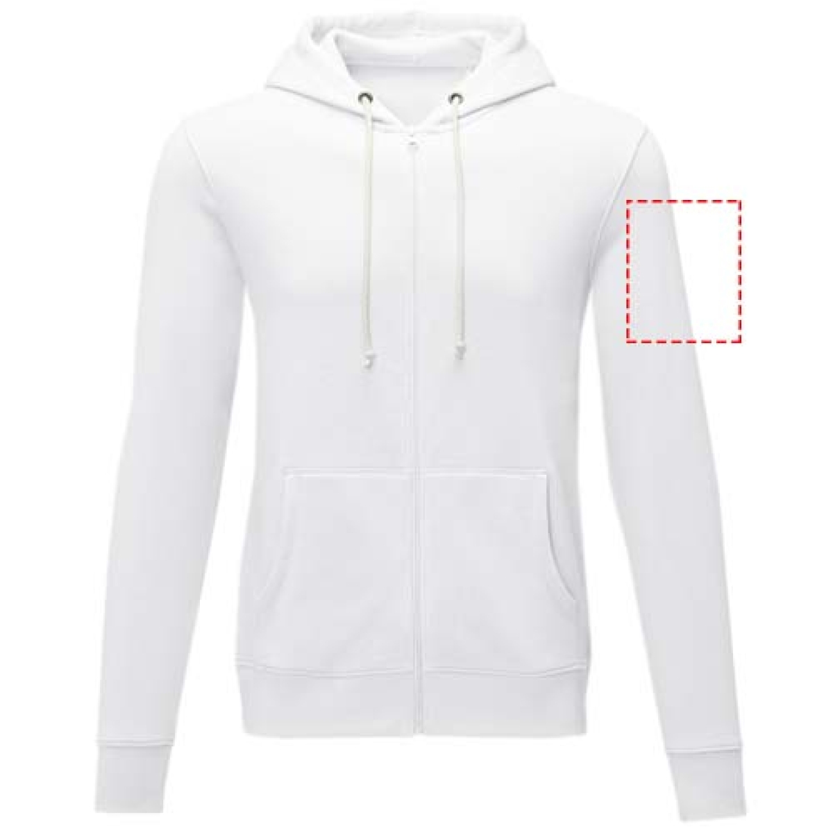 Theron heren hoodie met ritssluiting - linker bicep