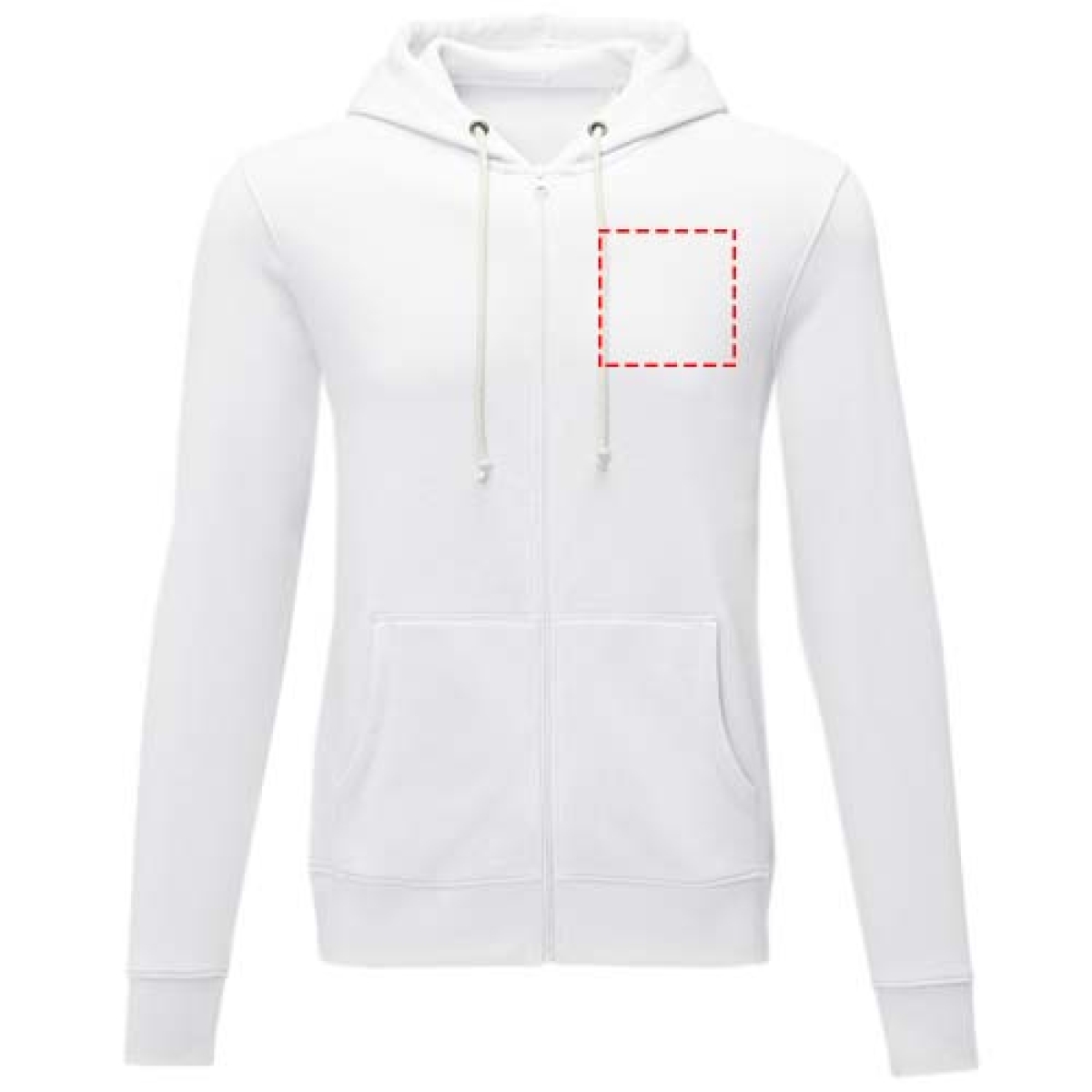 Theron heren hoodie met ritssluiting - linker borst