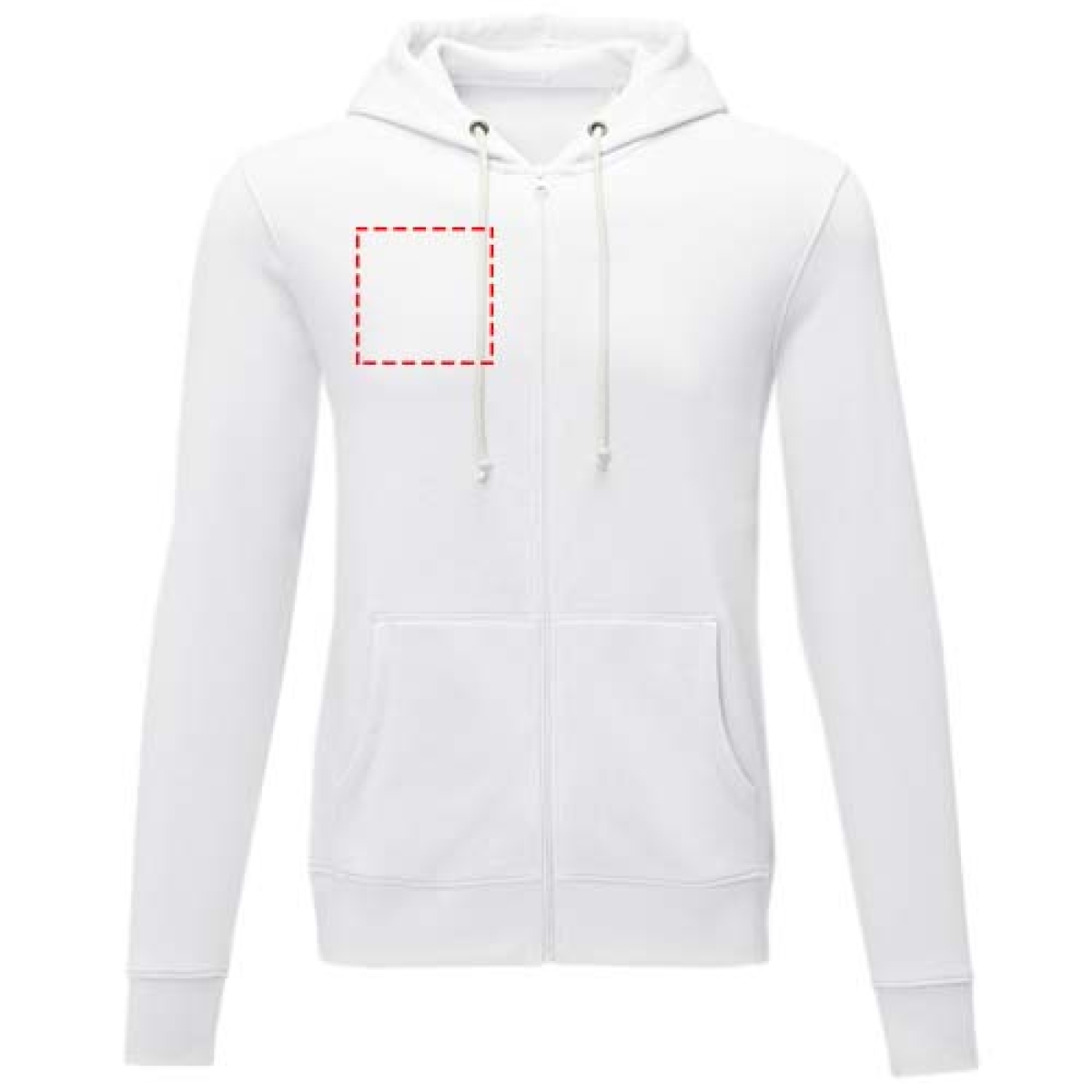 Theron heren hoodie met ritssluiting - rechter borst