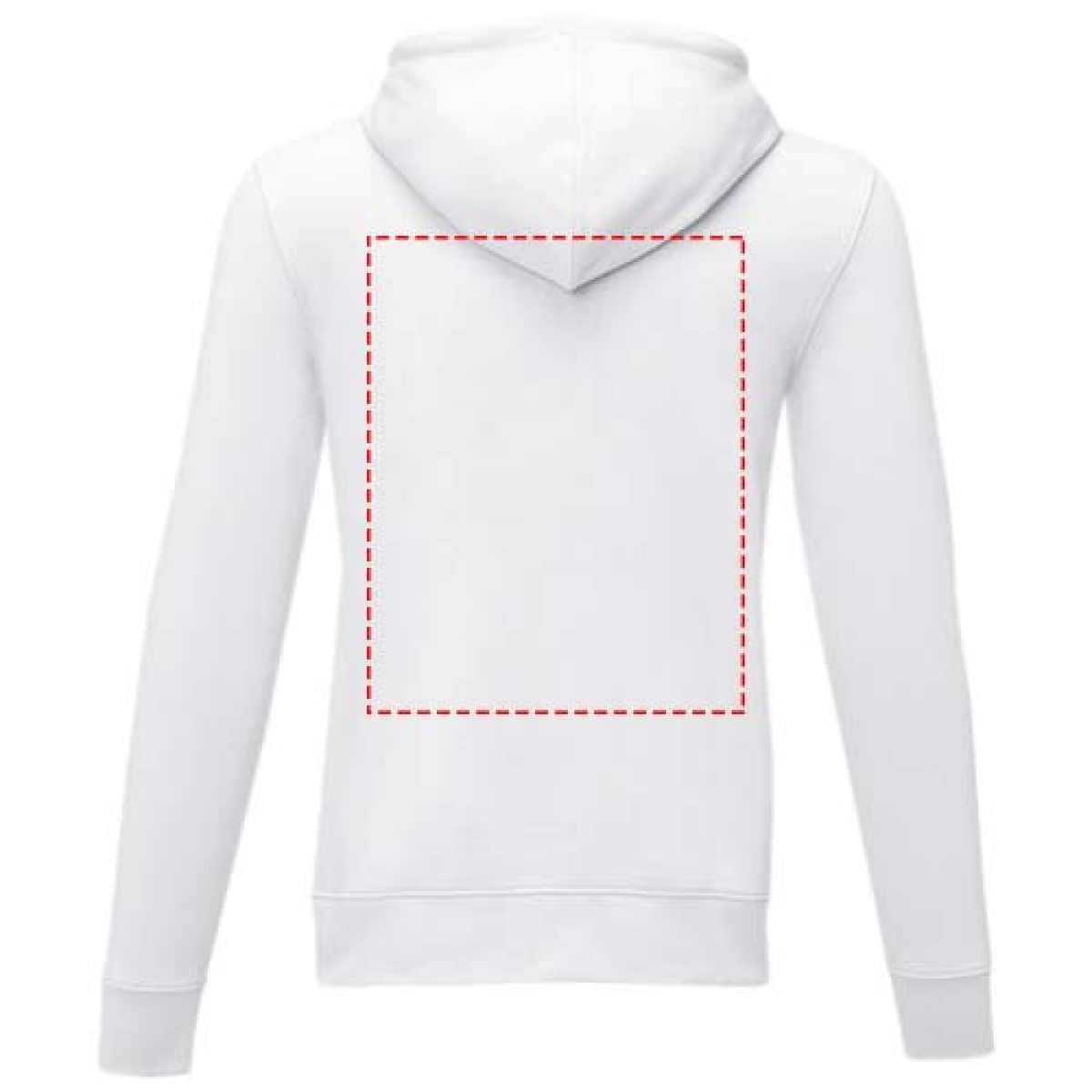 Theron heren hoodie met ritssluiting - impact hoog op de achterzijde