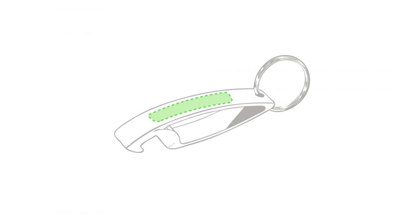 Samo sleutelhanger - aluinium - 6.7 cm - met flesopener - Op het artikel