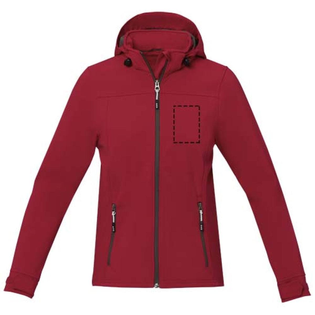 Elevate Langley softshell jas - dames - polyester - 300 g/m2 - waterafstotend - linker borst