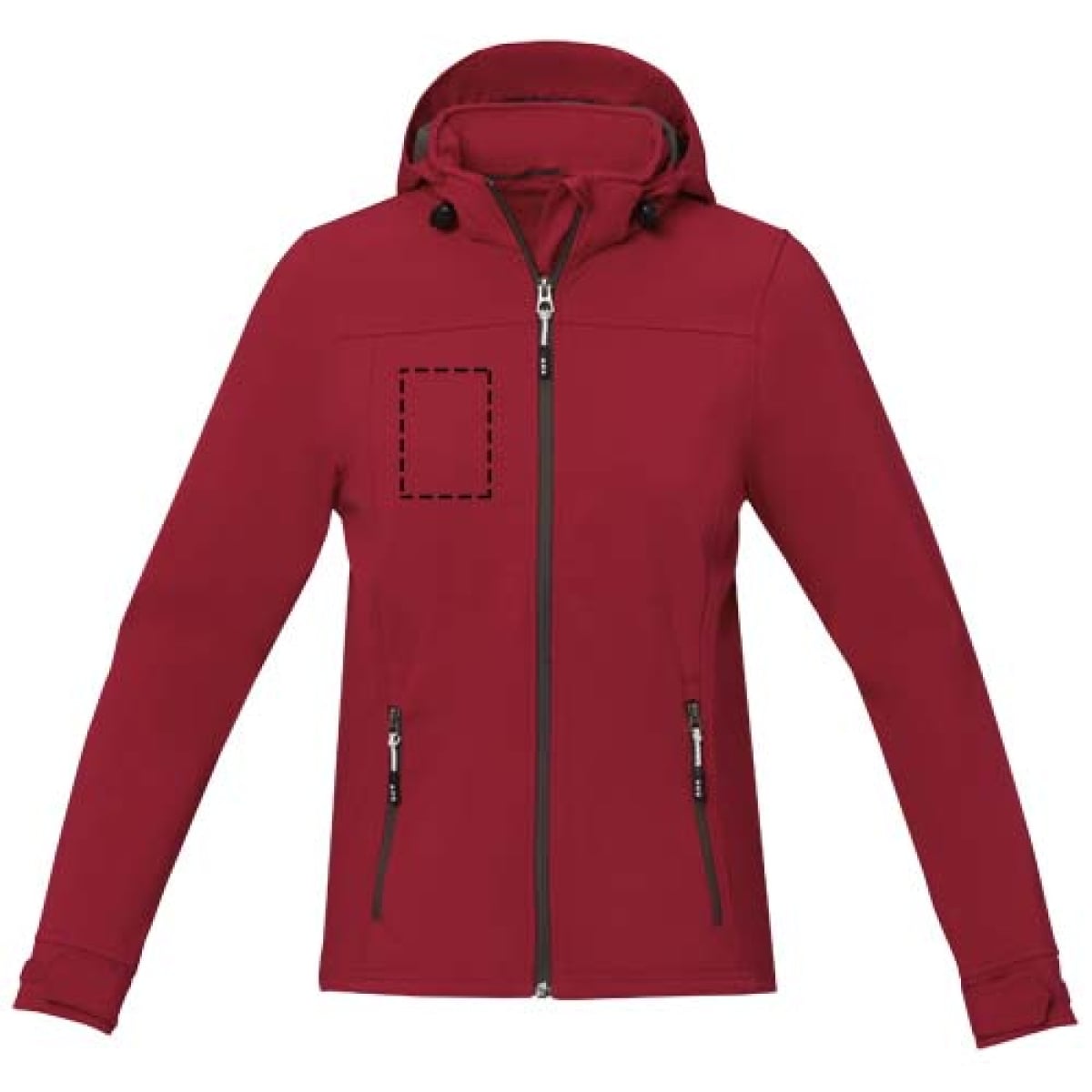 Elevate Langley softshell jas - dames - polyester - 300 g/m2 - waterafstotend - rechter borst