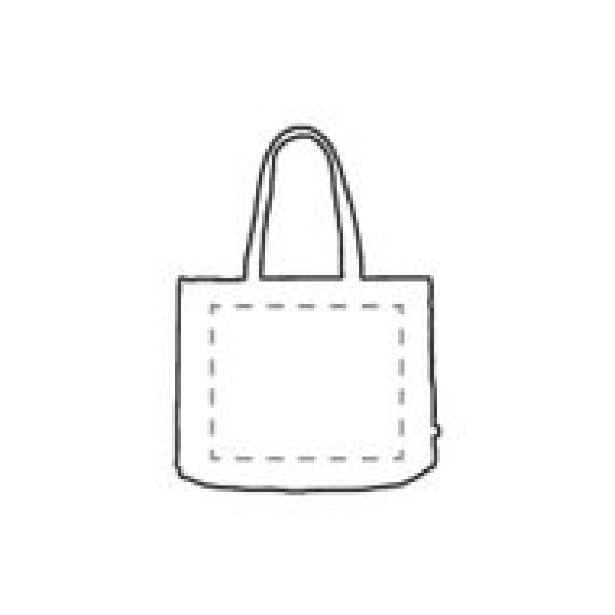 Feltro shopper - rPET vilt - 45 x 33 cm - lange hengsels - op 1e zijde