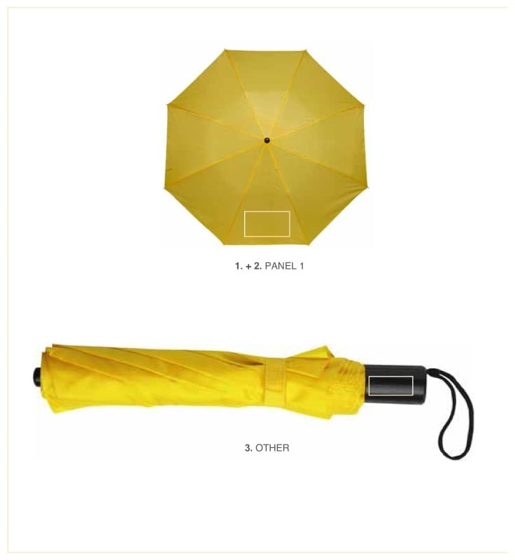 Opvouwbare paraplu - Ø 90 cm - handopening - Paneel 1 Opvouwbare paraplu - Ø 90 cm - handopening - Paneel 1