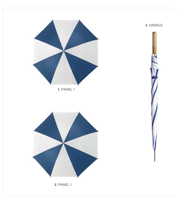 Paraplu twee kleuren - Ø 103 cm - automaat - Paneel 1
