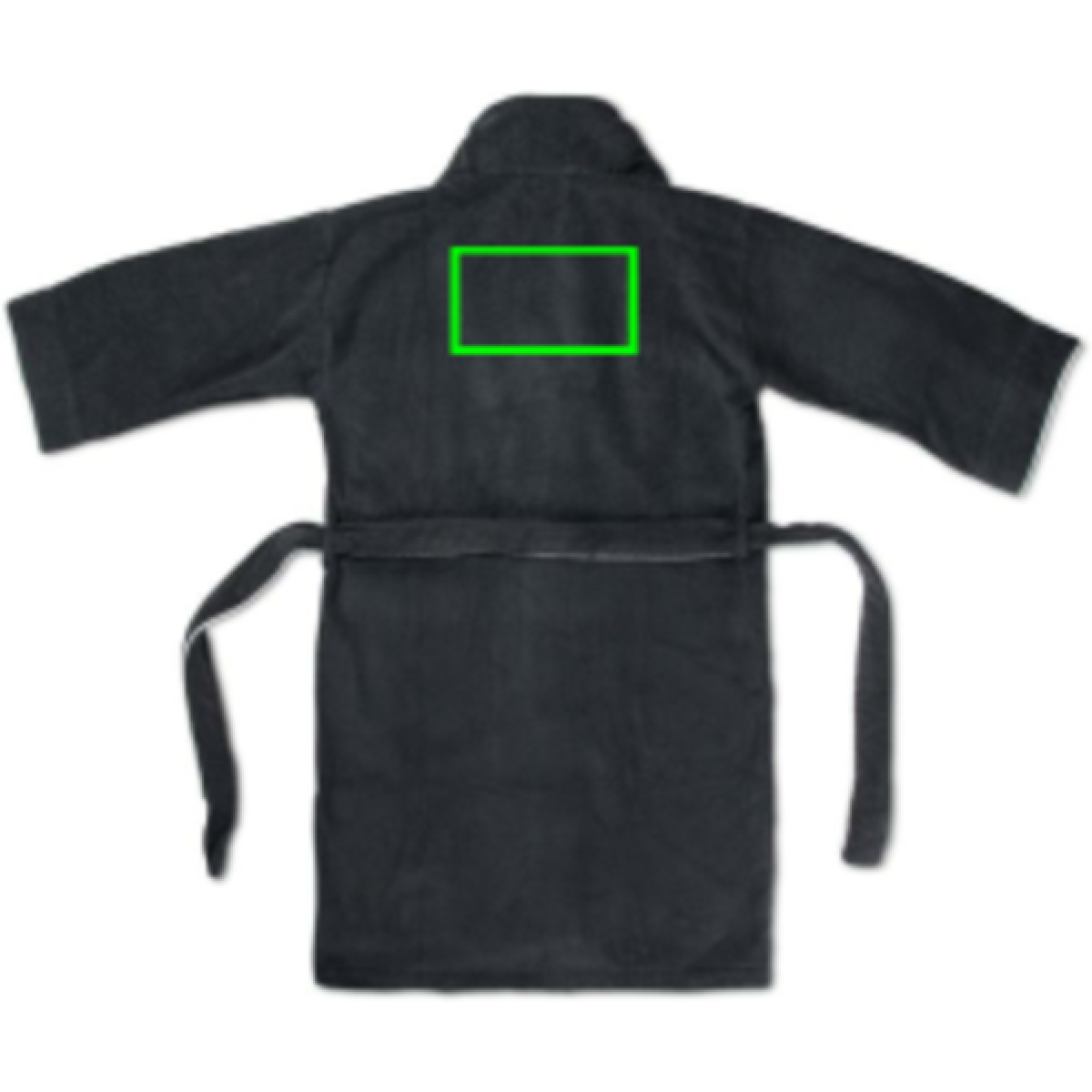 VINGA Harper badjas - S/M - katoen - 450 g/m² - brede kraag - Oeko-Tex - Artikel achterzijde