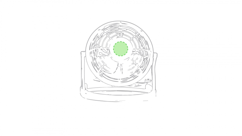 Mini Ventilator Miclox - In de middencirkel