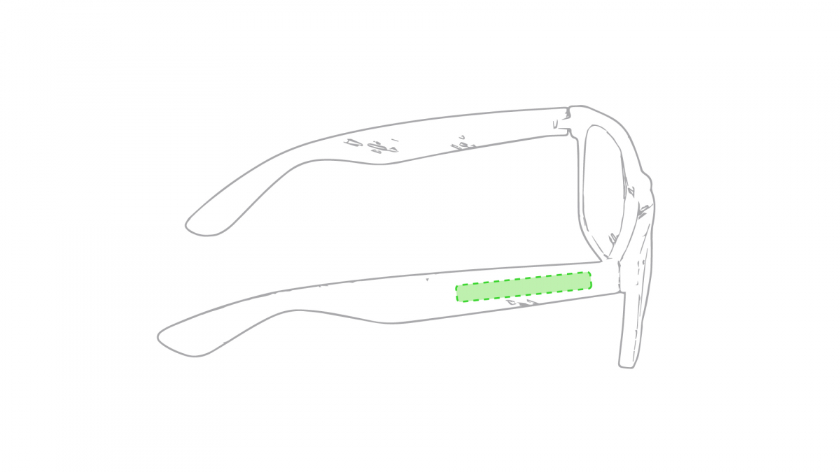 Harris zonnebril - kunststof - houtlook - UV400 - Op het linkerpootje