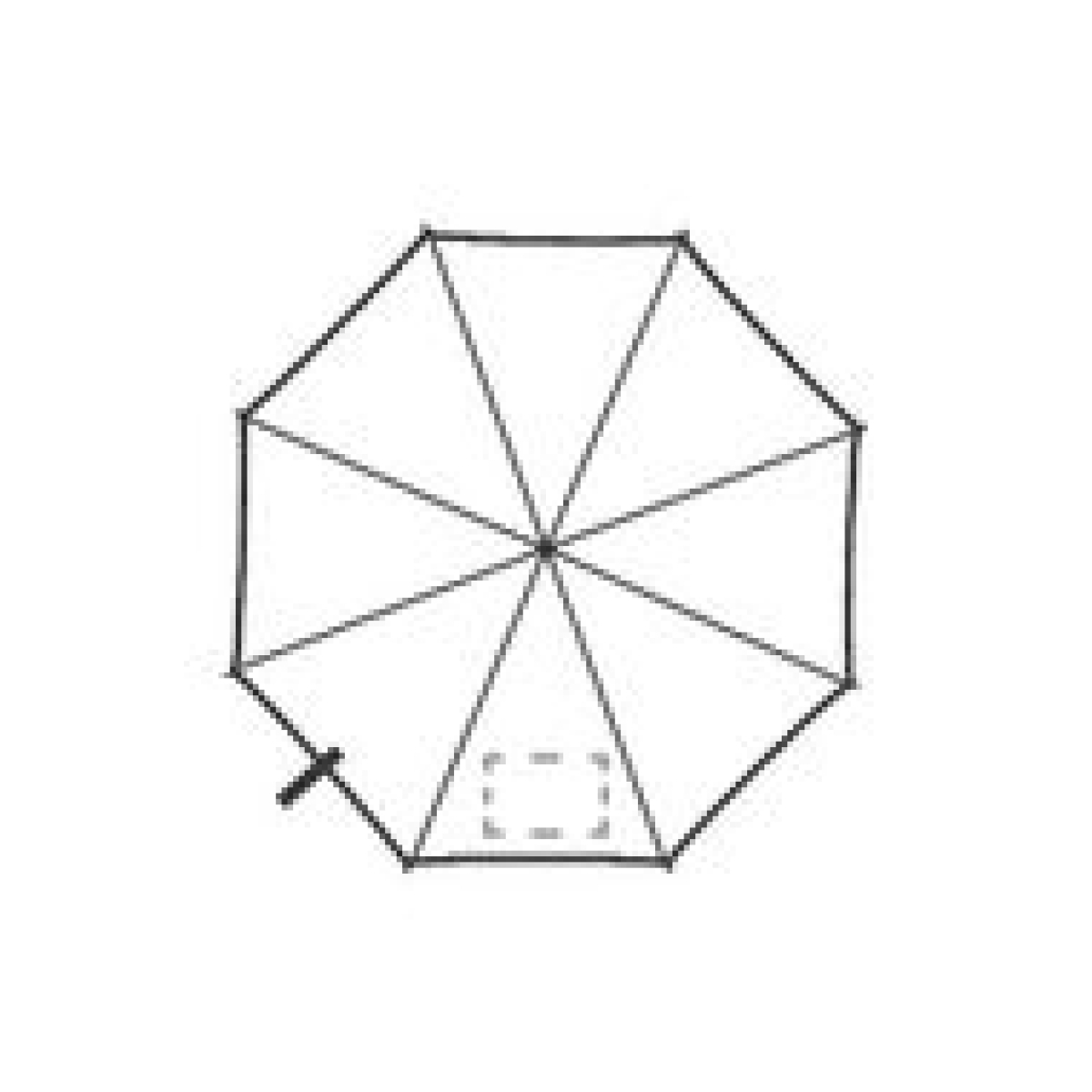 Paraplu - Ø 94 cm - automaat - op 1e segment/voorzijde