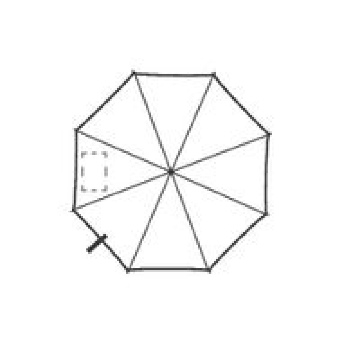 Paraplu - Ø 94 cm - automaat - op 4e segment