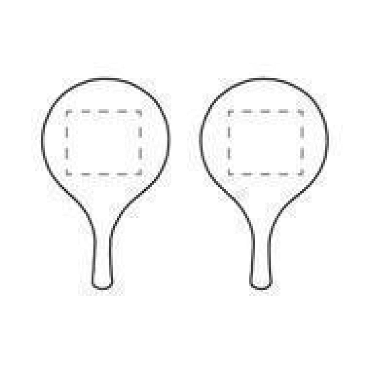 BeachTennis strandspel groot - gelijkblijvende opdruk op 2e zijde van elk racket